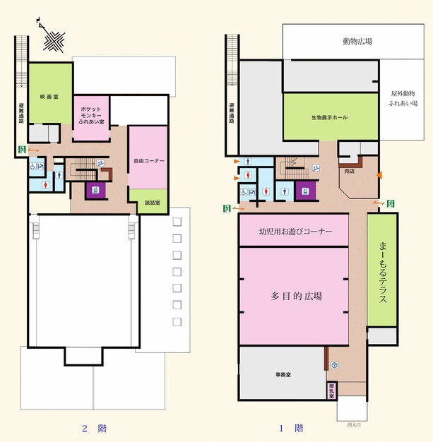 体験学習施設の平面図