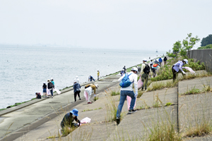 写真：ごみを拾う方