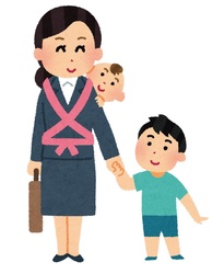 Illustration of a single parent（maternal）