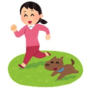 Illustration of a dog run park
