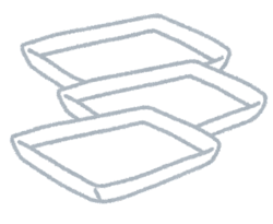 Illustration of white food tray