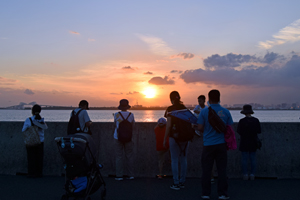 写真：舞浜からの夕日