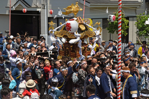 写真：稲荷神社の神輿渡御の様子