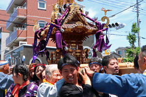 写真：清瀧神社の神輿渡御の様子