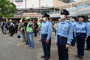 写真：団結式に参加した皆さんの様子