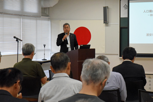 写真：市長の講演の様子