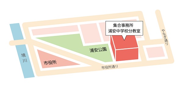 画像：分教室の場所を示す地図