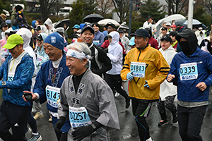 写真：楽しそうに走る皆さん